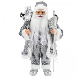 45 ~ 62cm Vánoční stojící Santa Claus Ornament Dekorace Figurka Collection Fabric Holiday Festival Xmas Plush Custom Položka